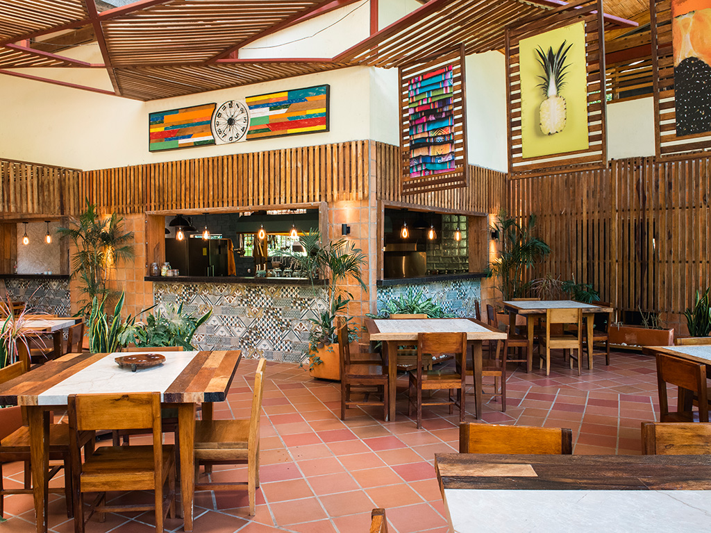 restaurant area itamandi eco lodge in amazon rainforest
