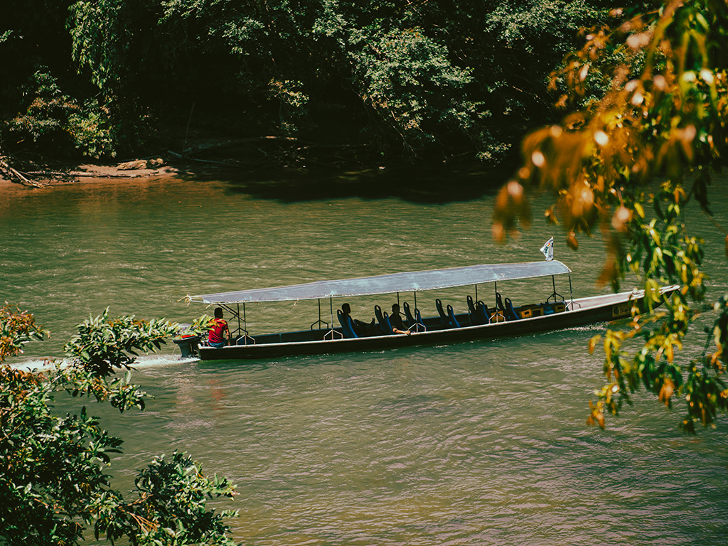 canoe activities in the river amazon